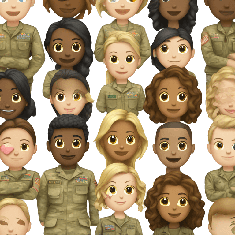 Girl and military love white ginger emoji