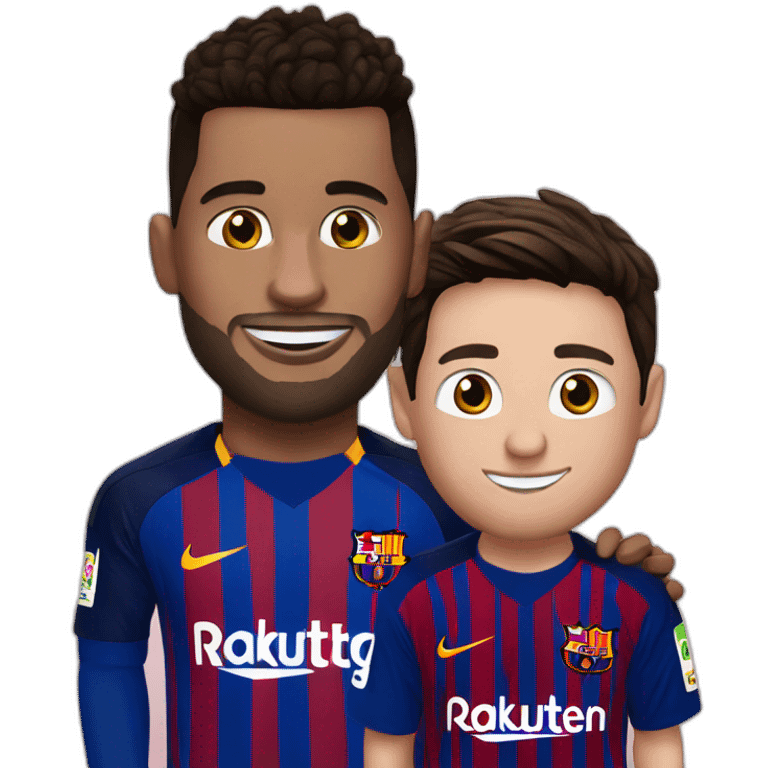 cristiano with messi emoji