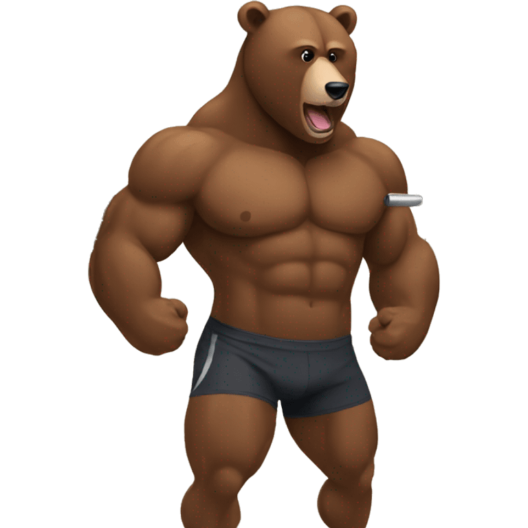 bear in the gym emoji