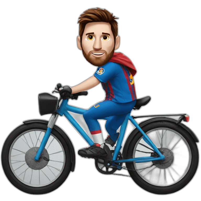 Messi on bike  emoji