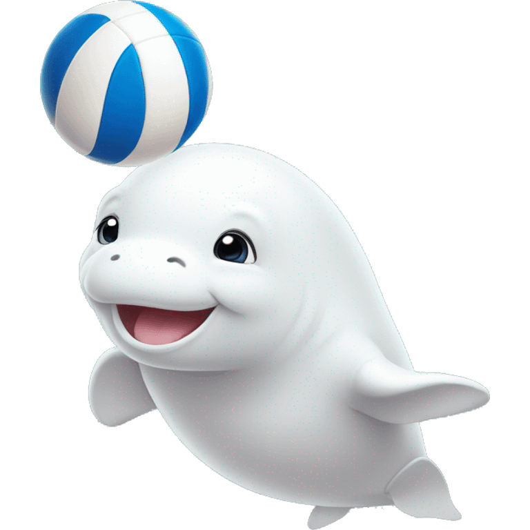 beluga playing volleyball emoji