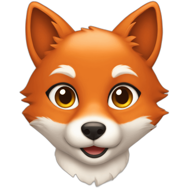 Cute female fox emoji