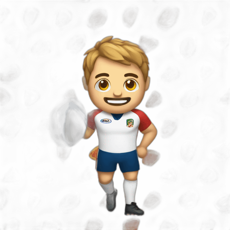 Rugby avec pizza emoji