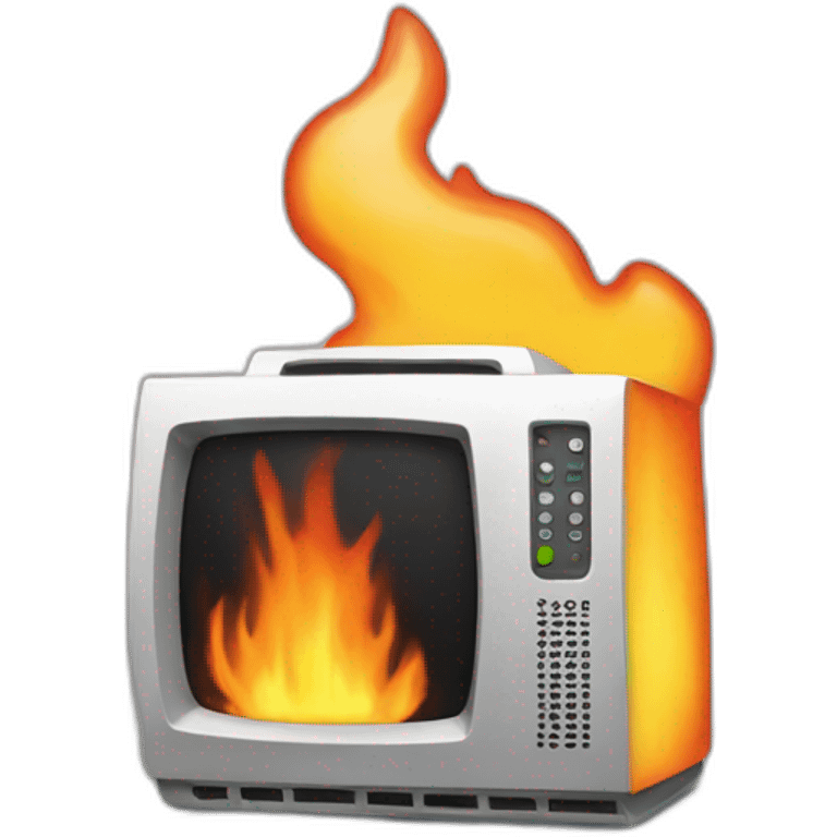 burning computer emoji