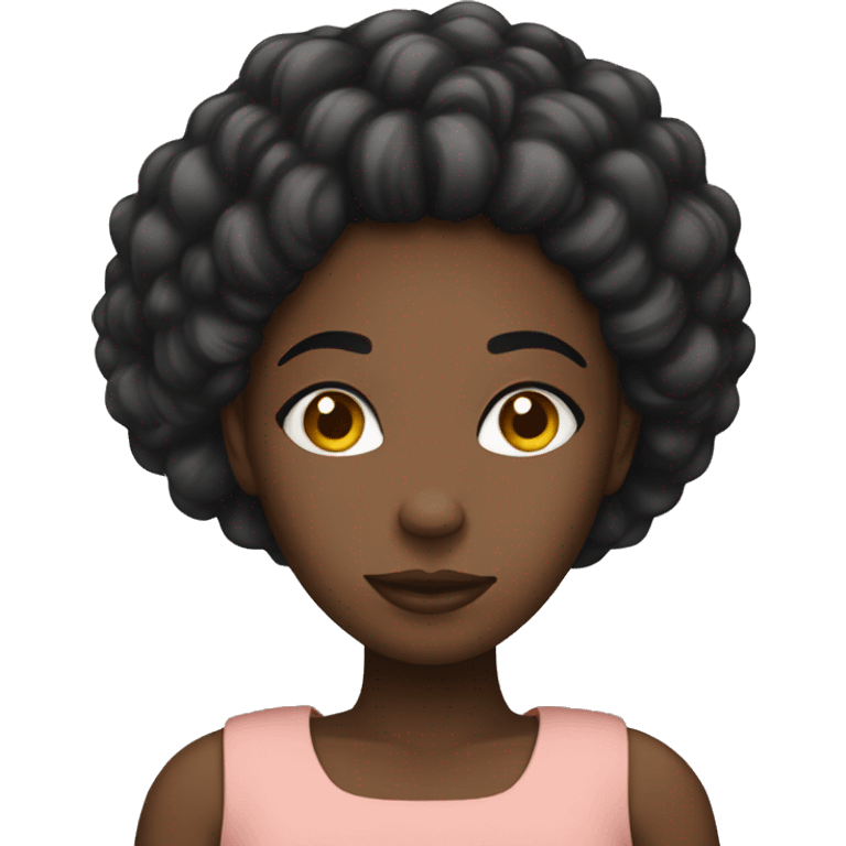 Black girl acting demure emoji