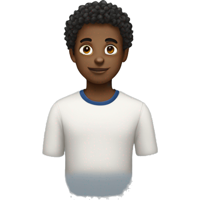 Black boy with curly hair emoji