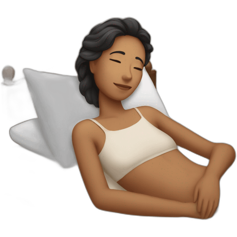 Mujer en la cama emoji