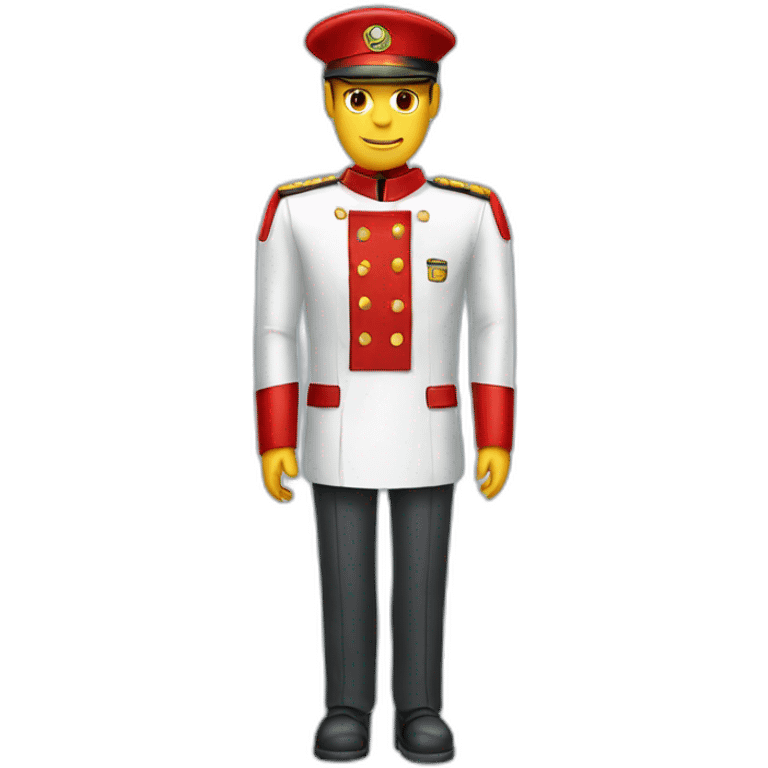 robot bellboy red uniform emoji