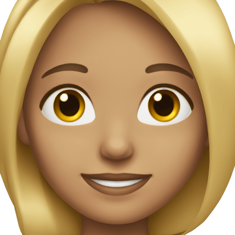 smiling girls with blonde hair emoji