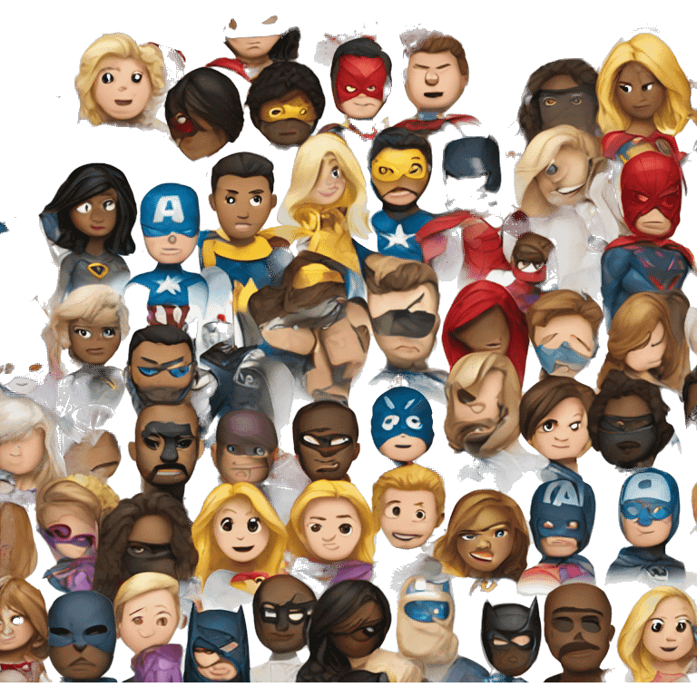 
lots of superheroes emoji