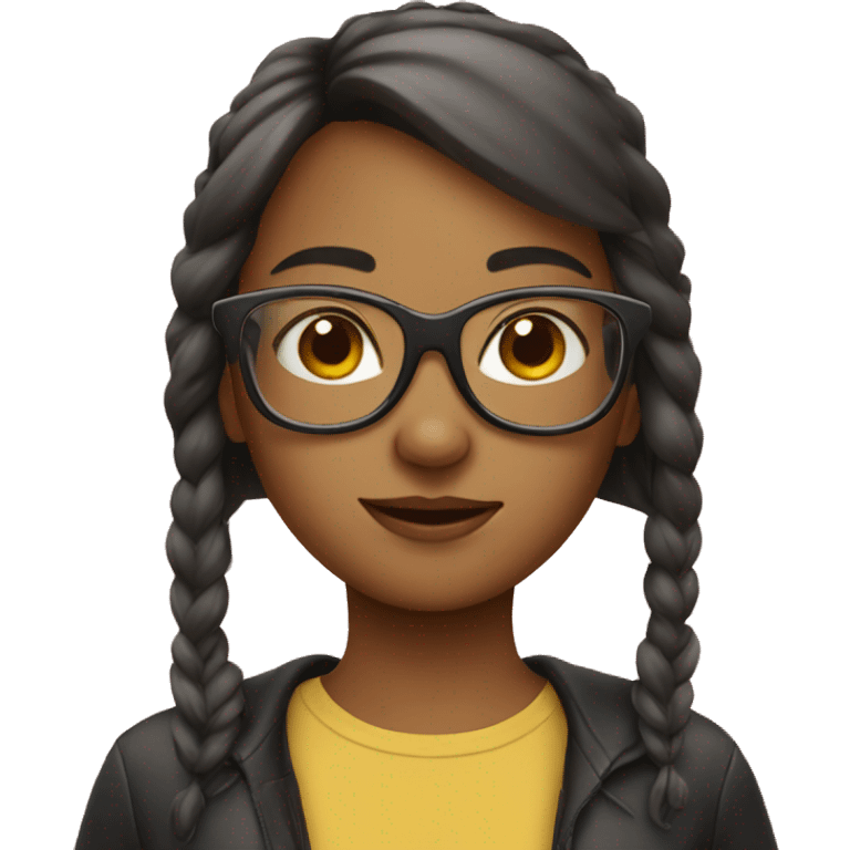 Girl with glasse emoji