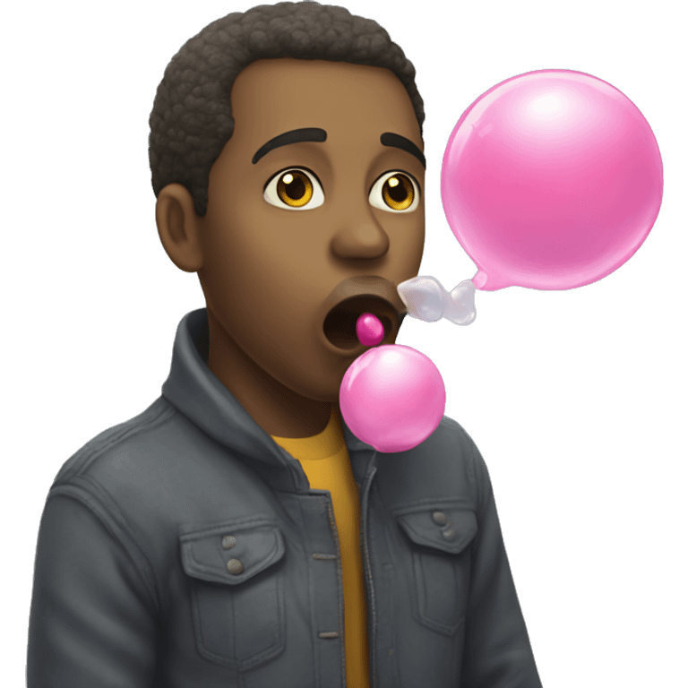 Blowing bubblegum bubbles emoji