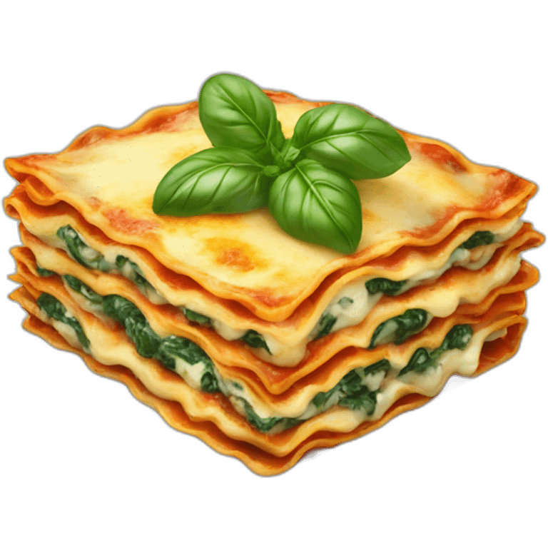 Lasagna with spinach emoji