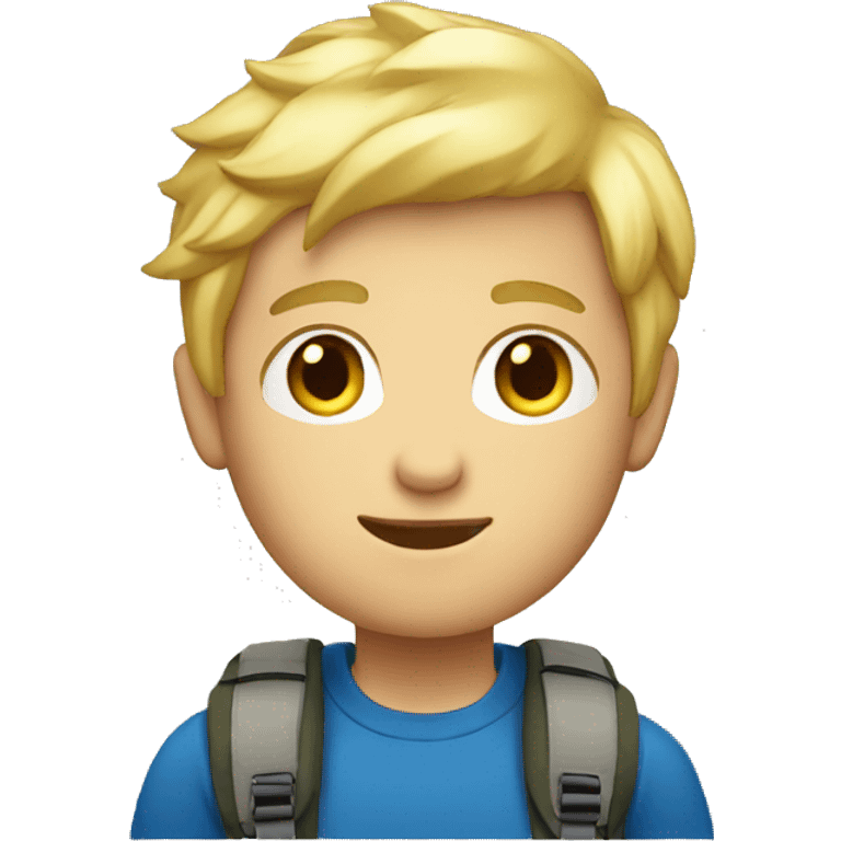 backpacking blonde boy  emoji