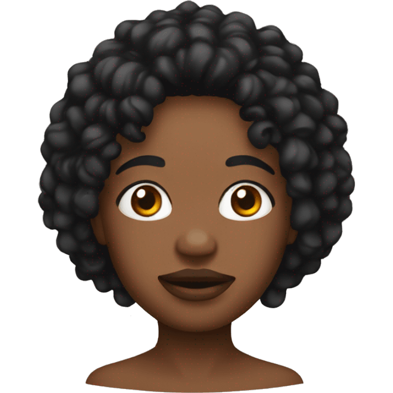 black person with nose bridge, cheek piercings, mouth piercings emoji