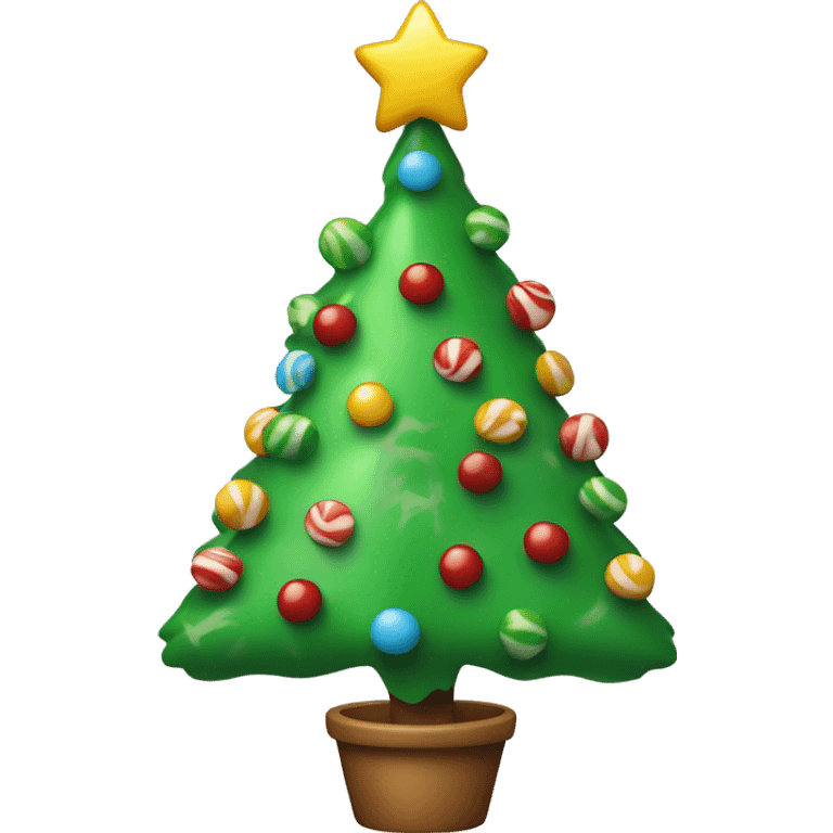 Christmas tree with candy  emoji