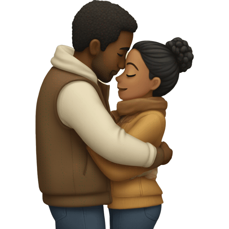 couple kissing cozy emoji