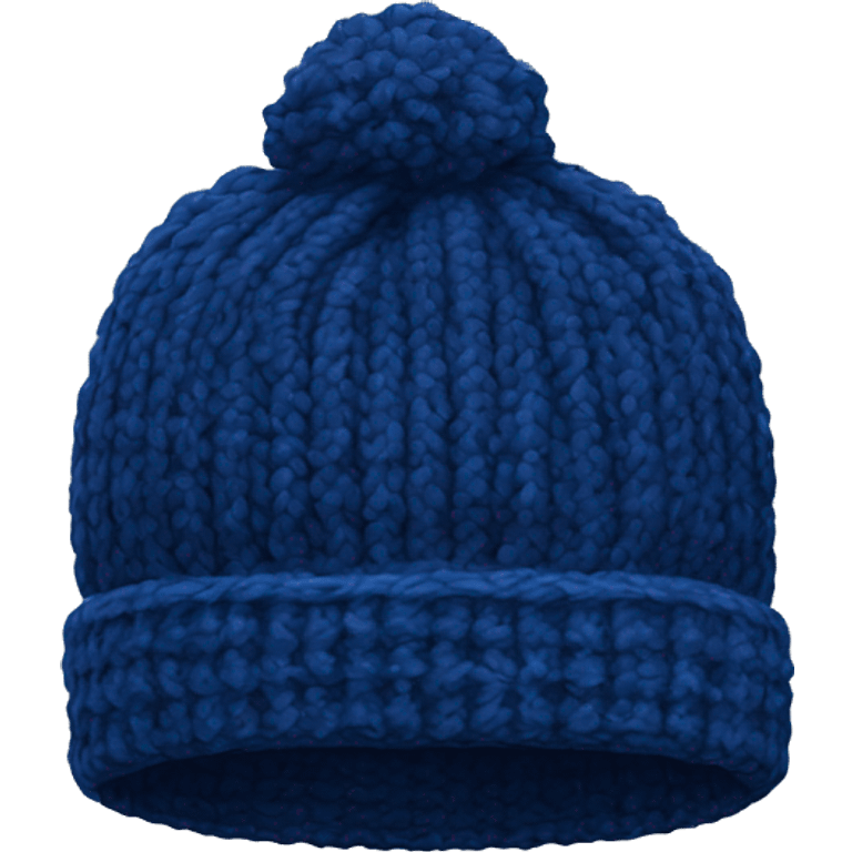 dark blue knitted wool cap piece of clothing emoji