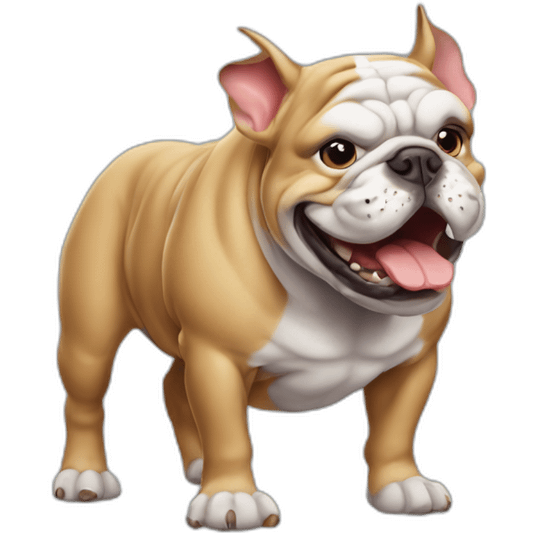 bulldog rhinoceros emoji