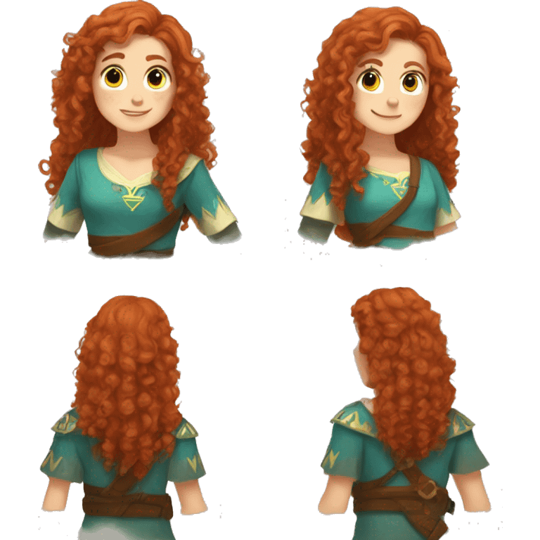 a white girl with long red curly hair and freckles, cosplaying Zelda posing and smiling emoji