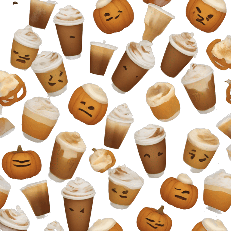 Iced pumpkin spice latte  emoji