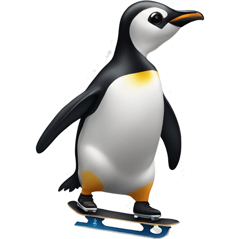 Penguin skating emoji