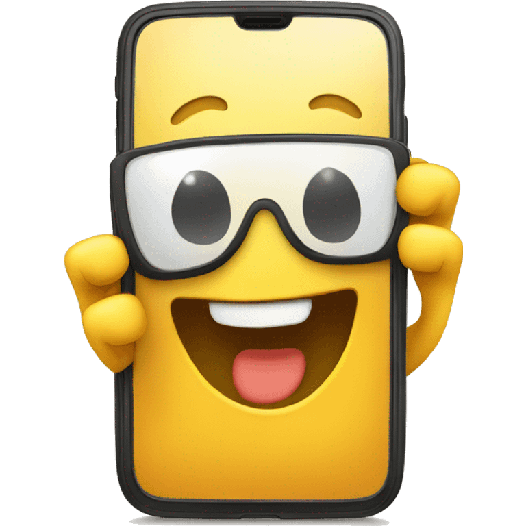 sunny smartphone happy emoji