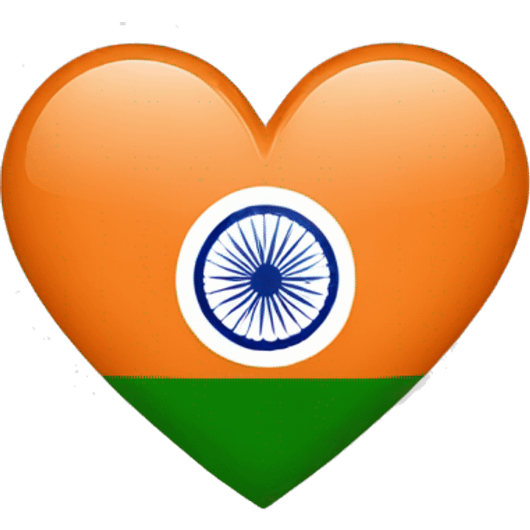 indian flag in heart emoji