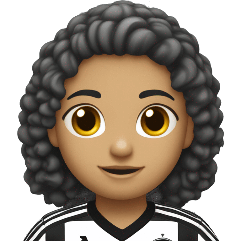 crie uma garota vestida com o uniforme do botafogo da paraíba emoji