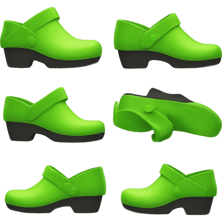 Bright green clogs emoji