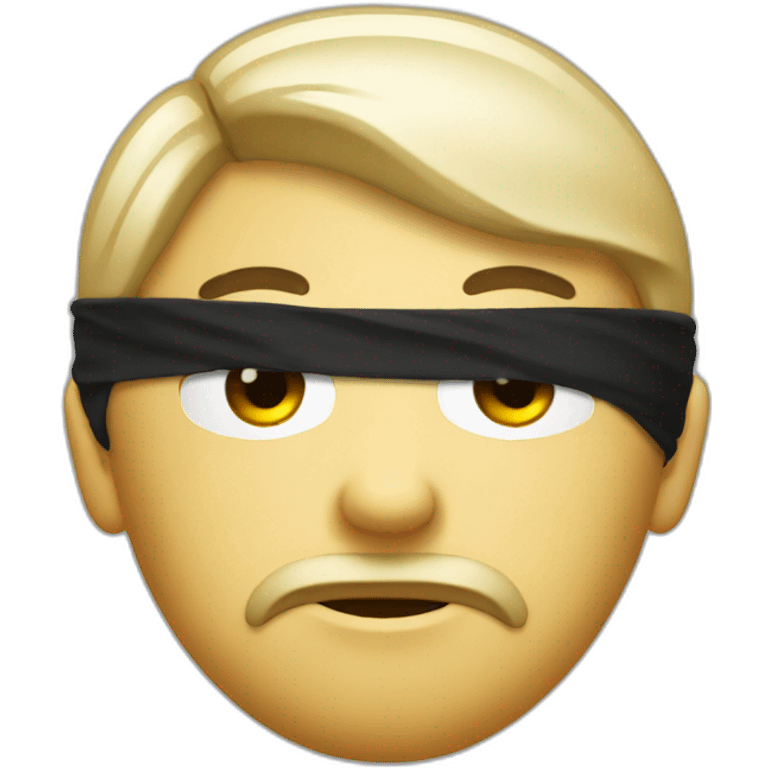 pensive face with black eyepatch emoji