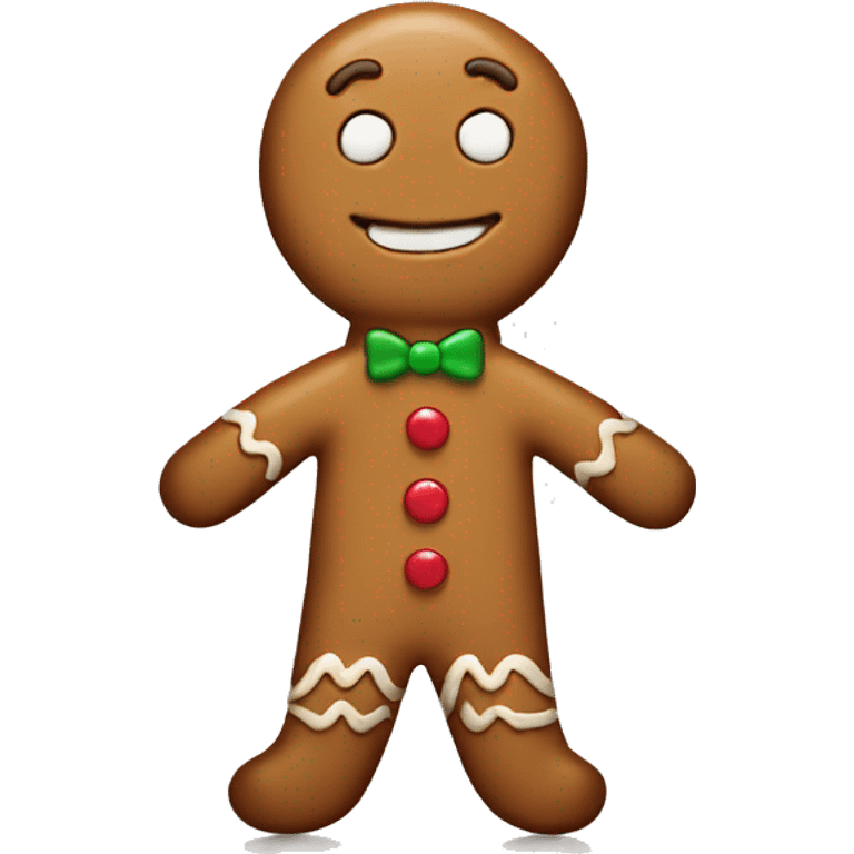 Neutral gingerbread man emoji