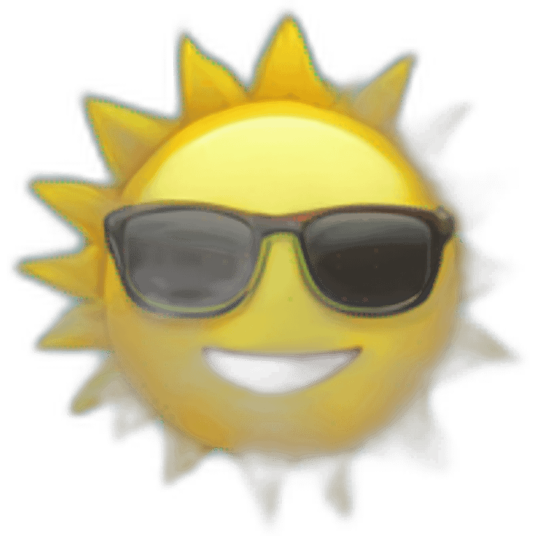 Sun with sunglasses  emoji