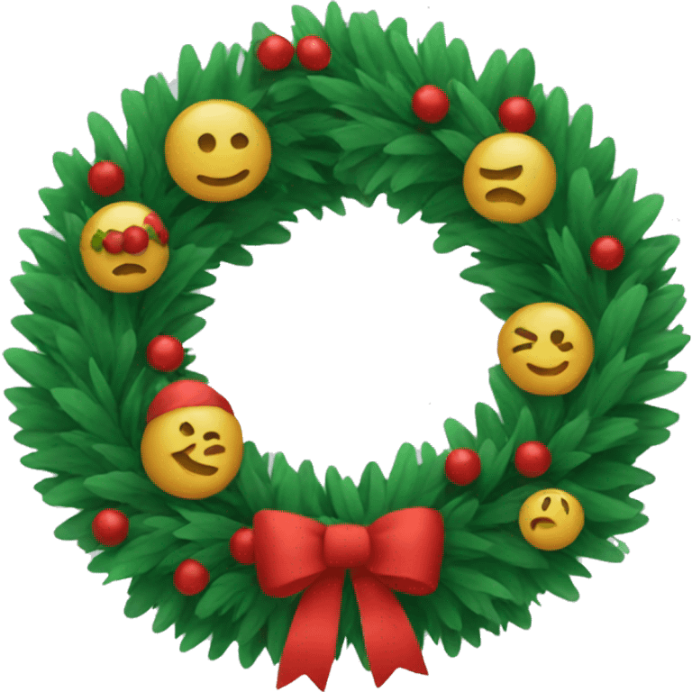 Holiday wreath emoji