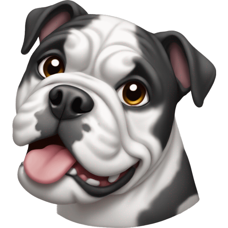 black and white Bulldog emoji