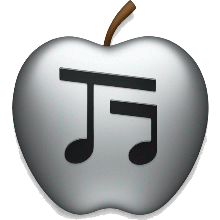 Apple Music logo come closer a bit with apple shape emoji