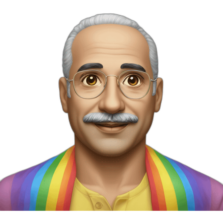 Hyperrealist francisco franco lgtbi rainbow full body emoji