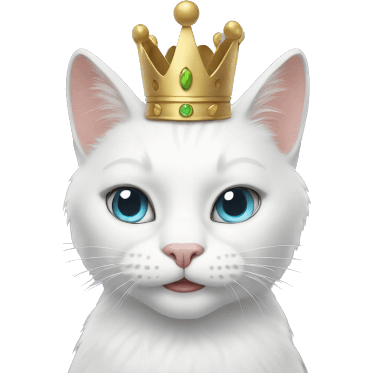 white cat queen emoji