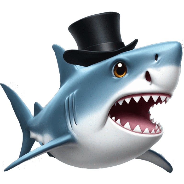 Shark With Tophat emoji