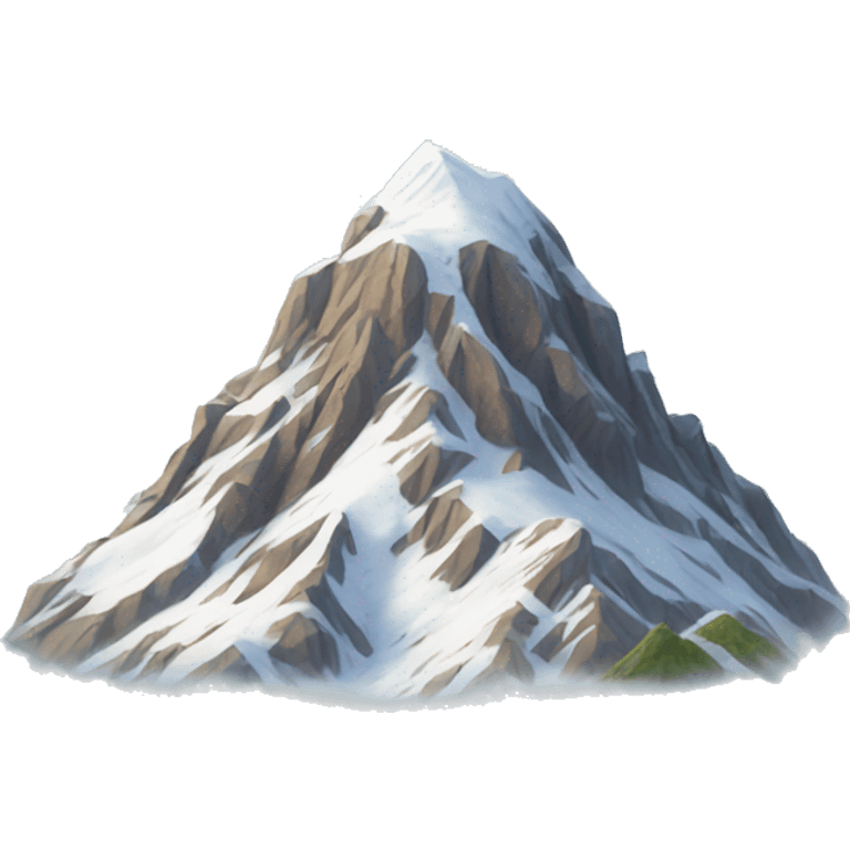 A mountain with a dusting of snow on its summit emoji