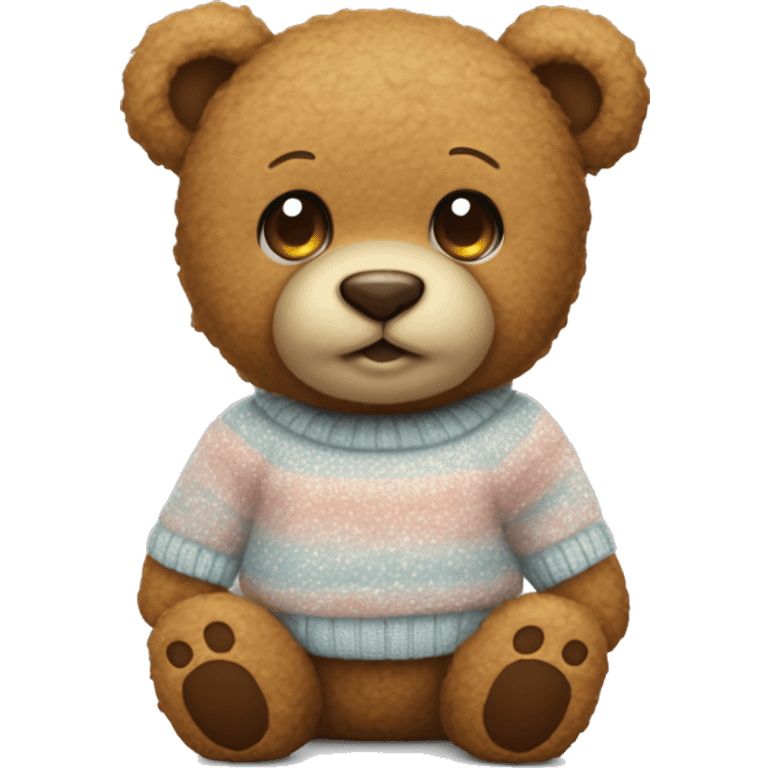 teddy beat wearing a cute sweater  emoji