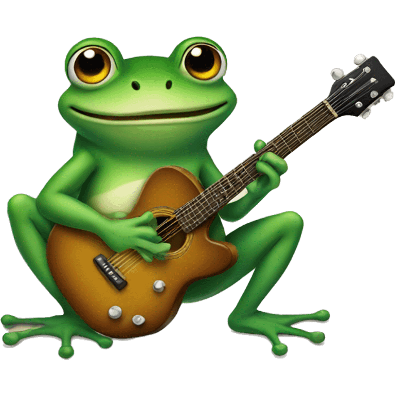 Frog with guitar emoji