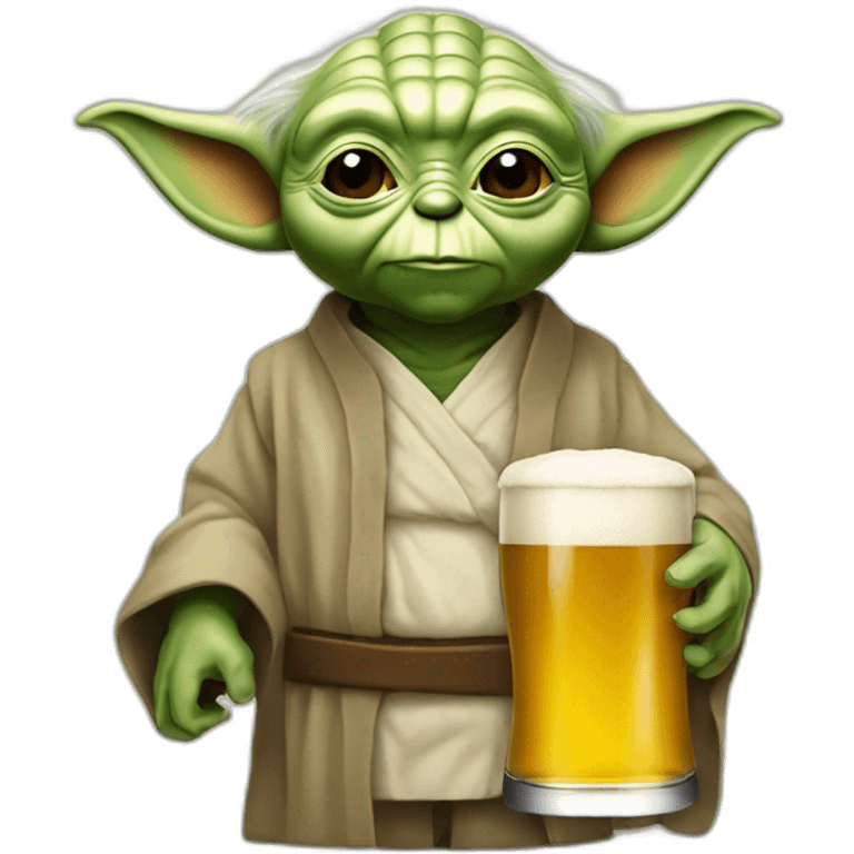 yoda boit une biere emoji