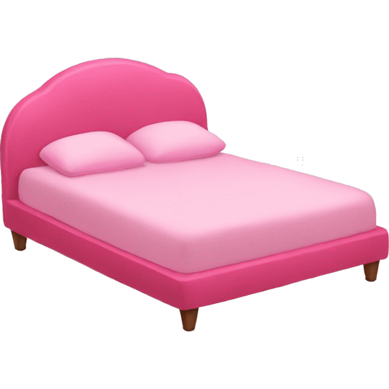 Heart-shaped pink bed emoji