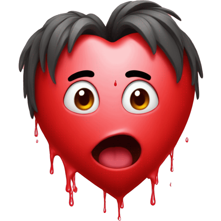 bleeding red heart emoji