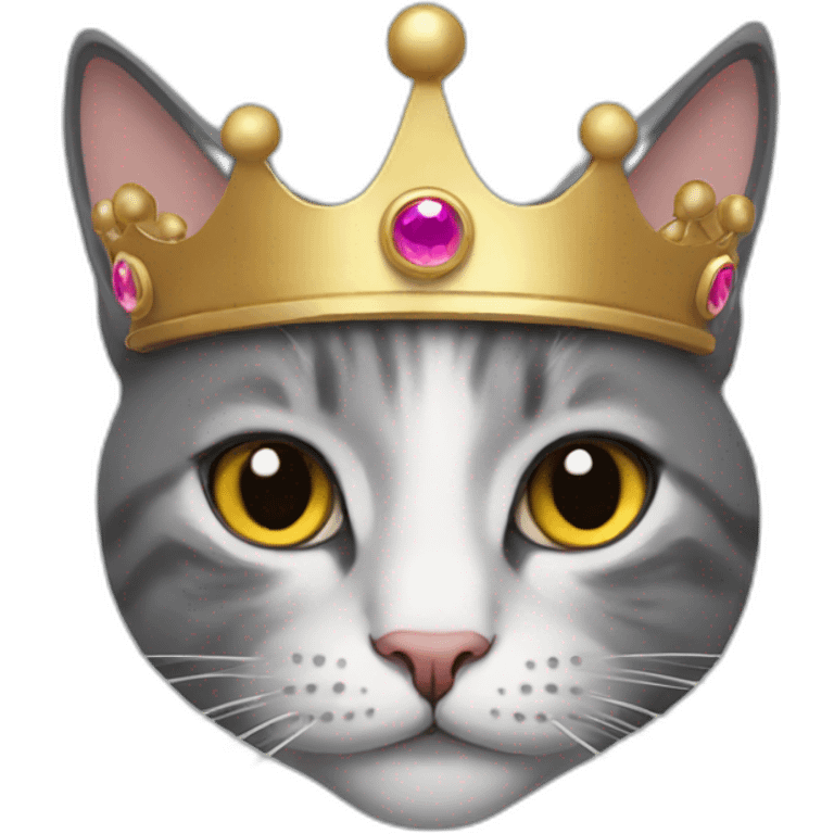 royal cat with crown emoji