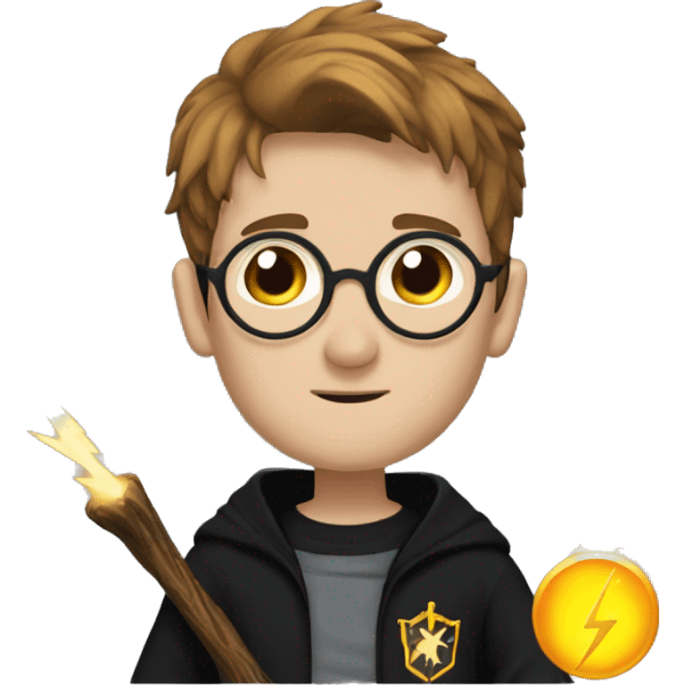 harry potter with lightning scar emoji