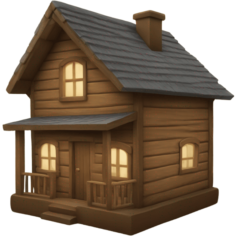 Wooden house emoji