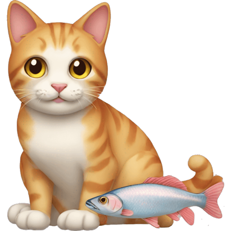 cat with fish emoji