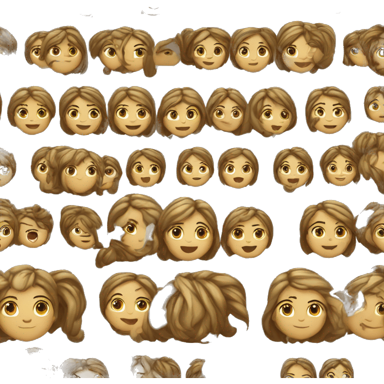 mujer  pelo moreno media melena lunar en la mejilla emoji